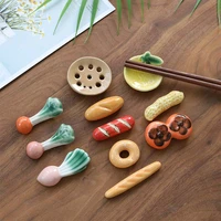ceramic chopstick holder japanese chopsticks rest vegetable fruits shape fork shelf stand kitchen tableware dining table decor