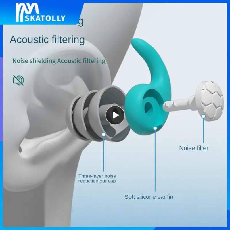 

Water Sports Shower Accessories Fits The Cochlea Sound Insulation Diving Earband Ergonomic Design Silicone Earplugs Silicone