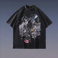 2022 summer harajuku cotton t shirt graphic printed t shirt hip hop streetwear short sleeve tops tees