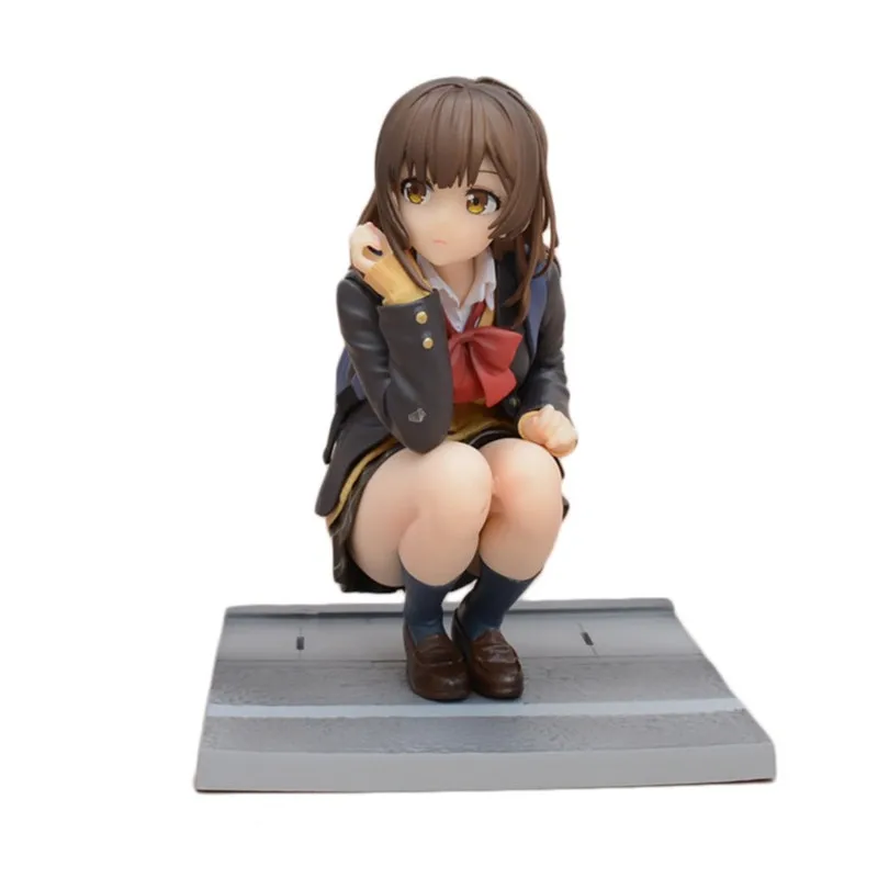 Аниме Хиж Wo Soru. Soshite Joshikousei Hirou Фигурка Школьная форма Ogiwara Sayu Squatting Сексуальная