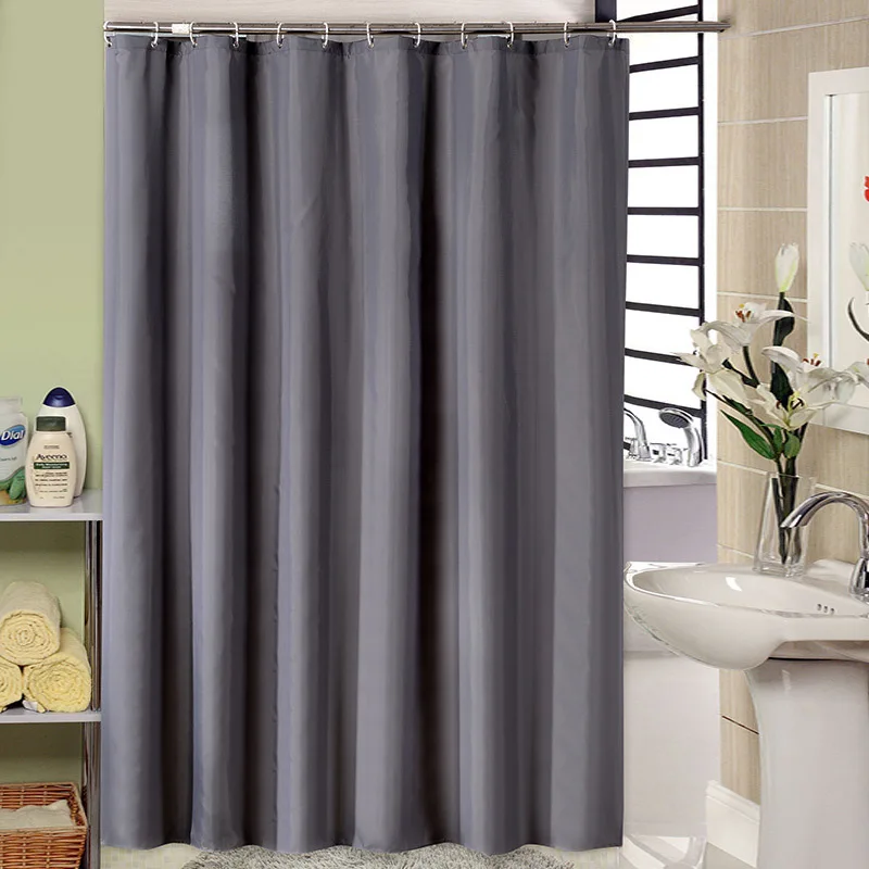 

Thickened Cloth Plain Shower Curtain Hotel Dark Gray Waterproof Shower Curtain Simple Modern 120x180cm 180x200cm