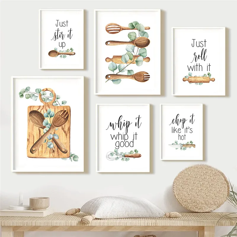

Art Kitchen Home Decor Abstract Kitchenware Canvas Painting Poster Wall