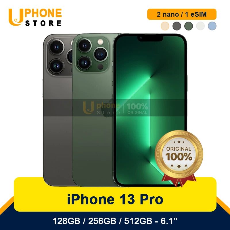 НОВЫЙ Apple iPhone 13 Pro 128ГБ / 256ГБ 512ГБ 5G смартфон A15 6 1 дюймов OLED дисплей iOS мобильный