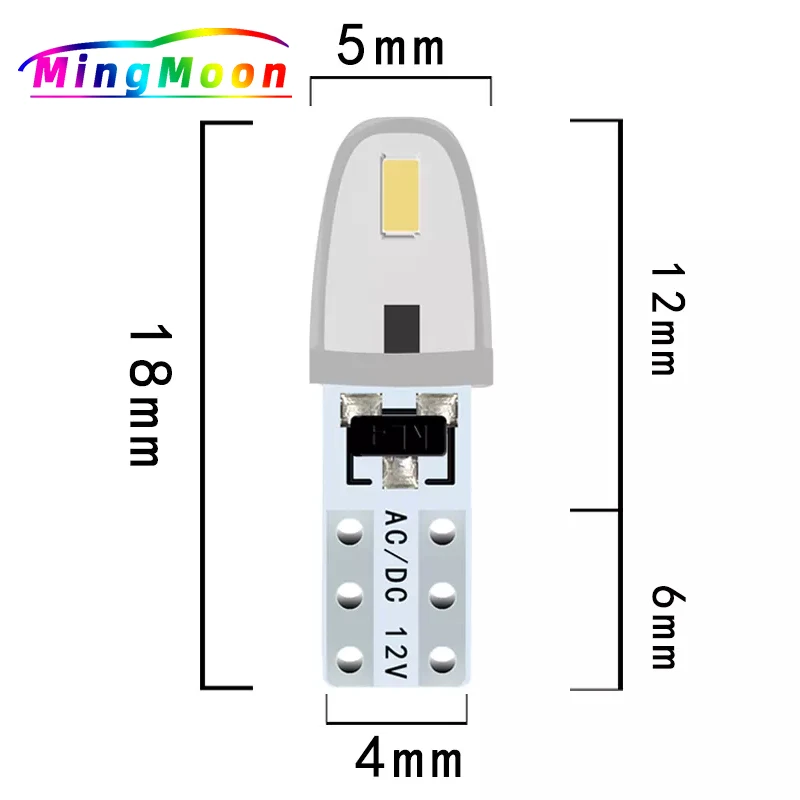 

20PCS T5 Led Bulb W3W W1.2W Car Interior Light Indicator Dashboard Gauge Instrument Wedge Lamp Auto Signal Light 12V White Red