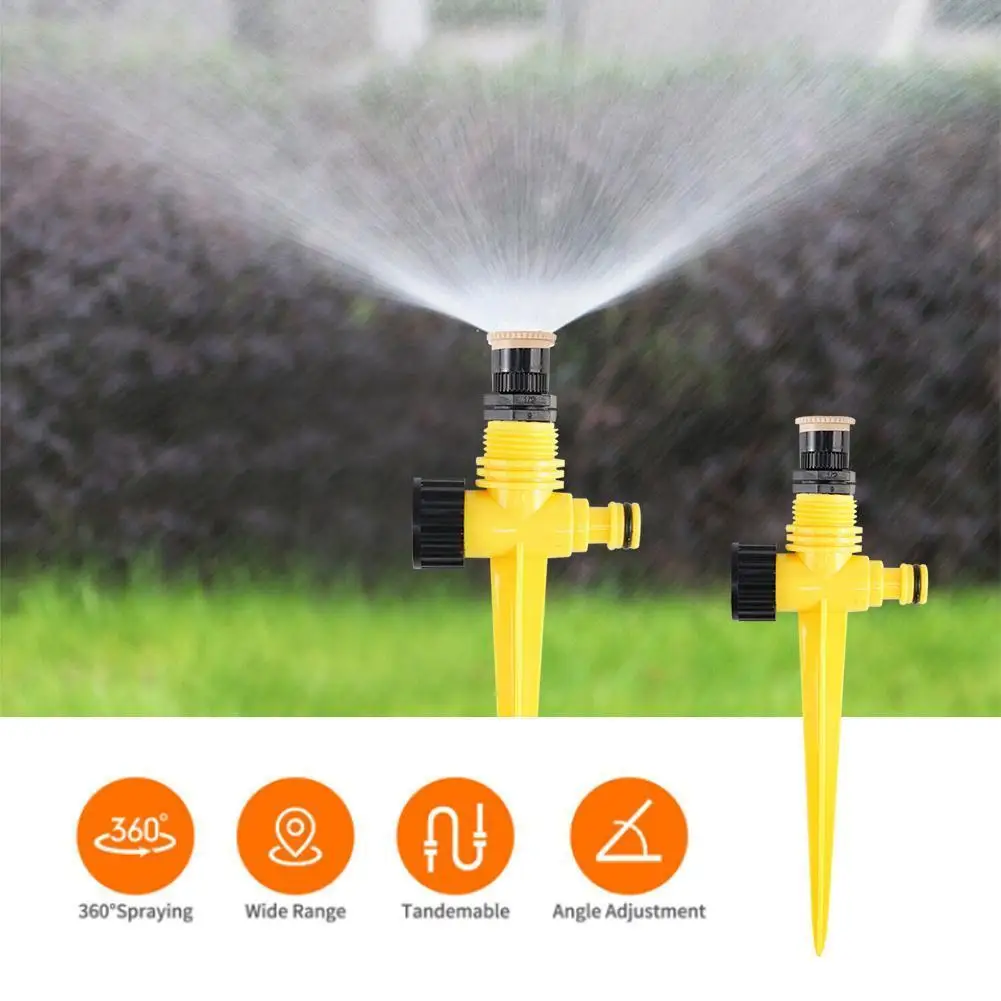 

Garden Sprinkler 360° Rotation Irrigation Watering Greenhouse Agriculture Sprinkler Farm Automatic Lawn Plant System Wateri Y6a1