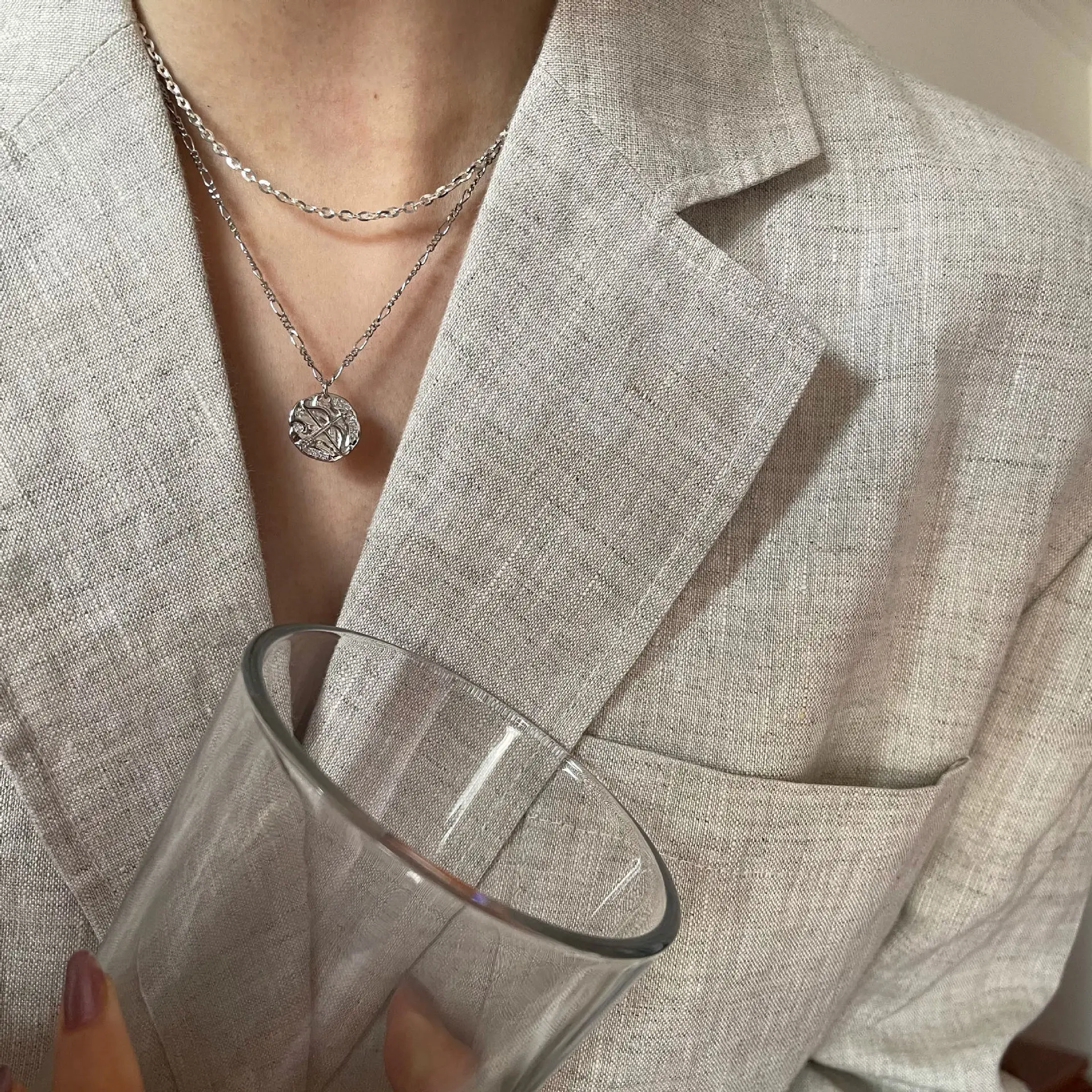 

REETI New Arrivals 925 Sterling Silver Gold Necklaces Pendant Hot Sale Pure Silver Jewelry For Women