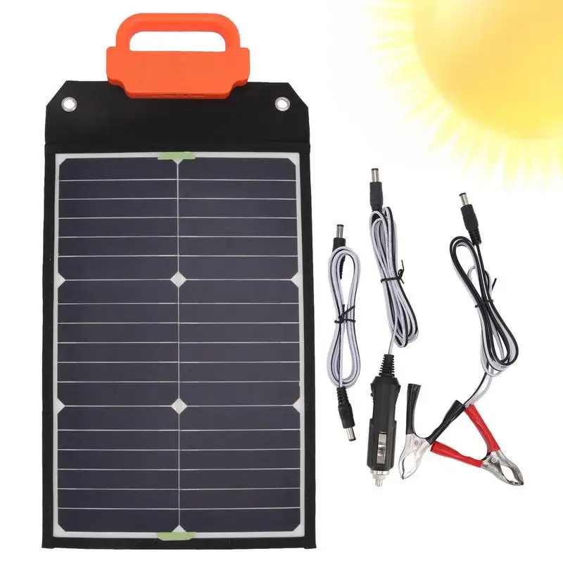 

Solar Charger Power Bank Solar Battery Panel Battery Backup Charger Kit 50w Waterproof Solar Battery Tenders Solar Panel