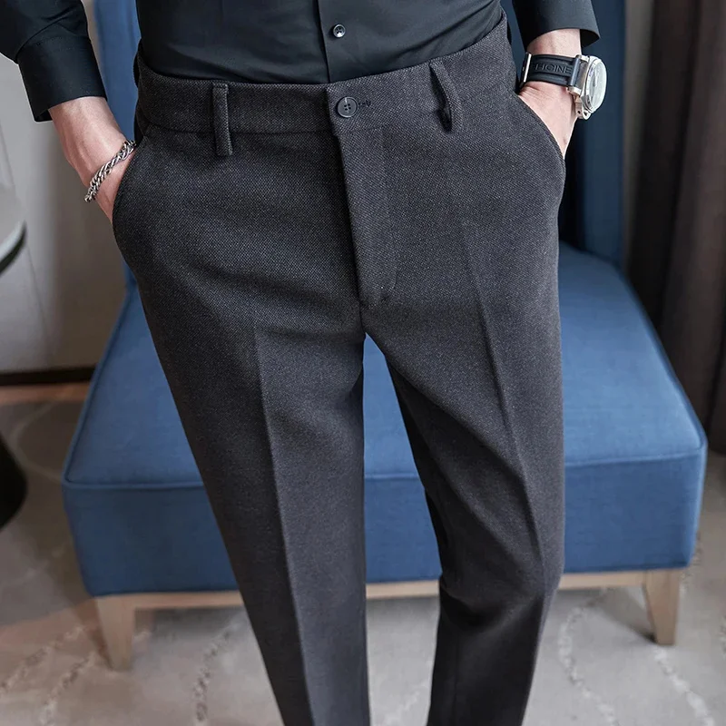 

Брюки мужские шерстяные с поясом на резинке, Осень-зима