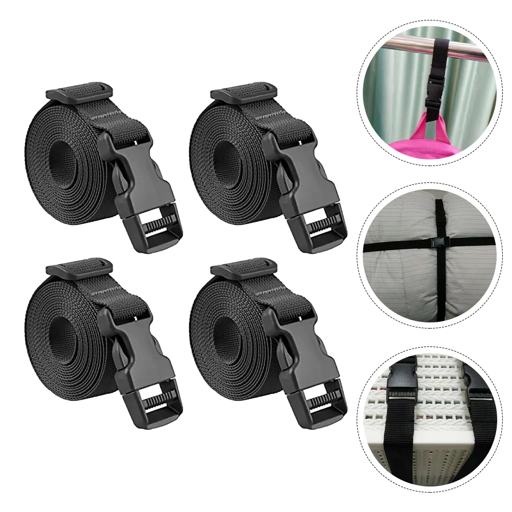 

4 Pcs Outdoor Backpack Strap Heavy Duty Straps Strap Buckle Packing Straps Bags Luggage Straps Nylon Camping Strap Travel