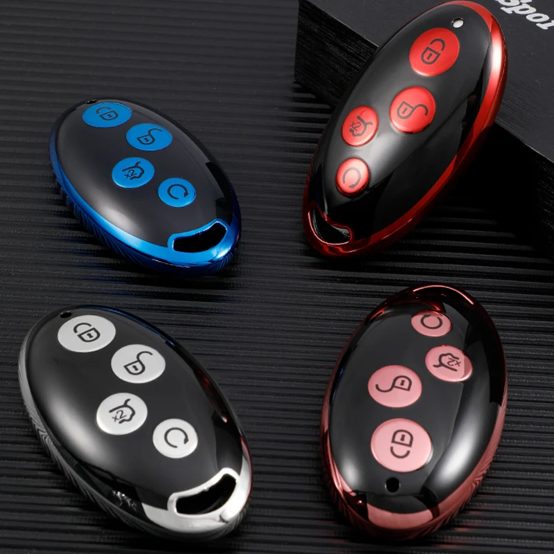 

TPU Car Smart Key Cover Case Bag Shell Holder for BYD Song Max Yuan S7 Qin 80 Protedctor Accessories
