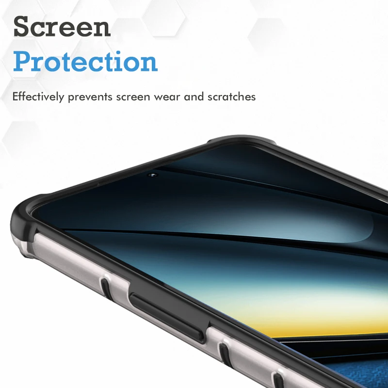 Полупрозрачный задний сотовый чехол для Xiaomi Poco F6 Pro PocoF6 PocoX6 Little X6 X6ProF6Pro 5G