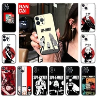 black soft silicone phone cases for iphone xr xs max 7 8 6s plus x spy x family anime matte cover for iphone 13 12 pro 11 se2022