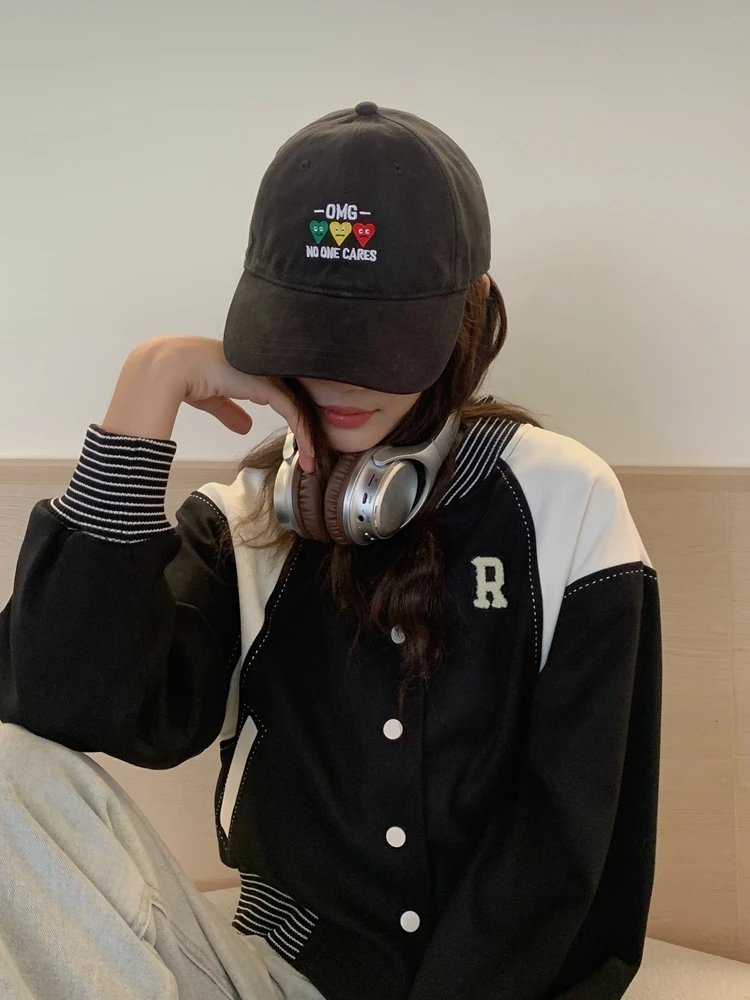 Бейсболка с вышивкой в виде сердца из Южной Кореи демисезонная Солнцезащитная