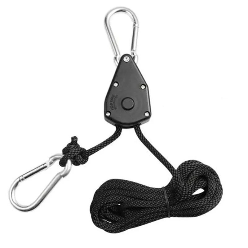 

Heavy Duty Adjustable Grow Light Ratchet Rope Hanger For Grow Light Fixtures Gardening New