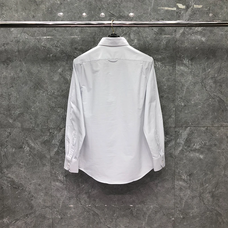 TB THOM Men‘s Shirt Spring Autumn Fashion Brand Shirt 4-Bar Stripe Cotton Oxford Classic Shirts Korean Casual Wholesale TB Shirt