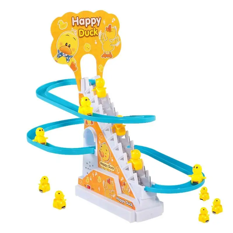 

Climbing Toys Little Yellow Duck Climbing Stairs Easy To Assemble Duck Slide Playset With Flashing Lights And Music For Toddlers