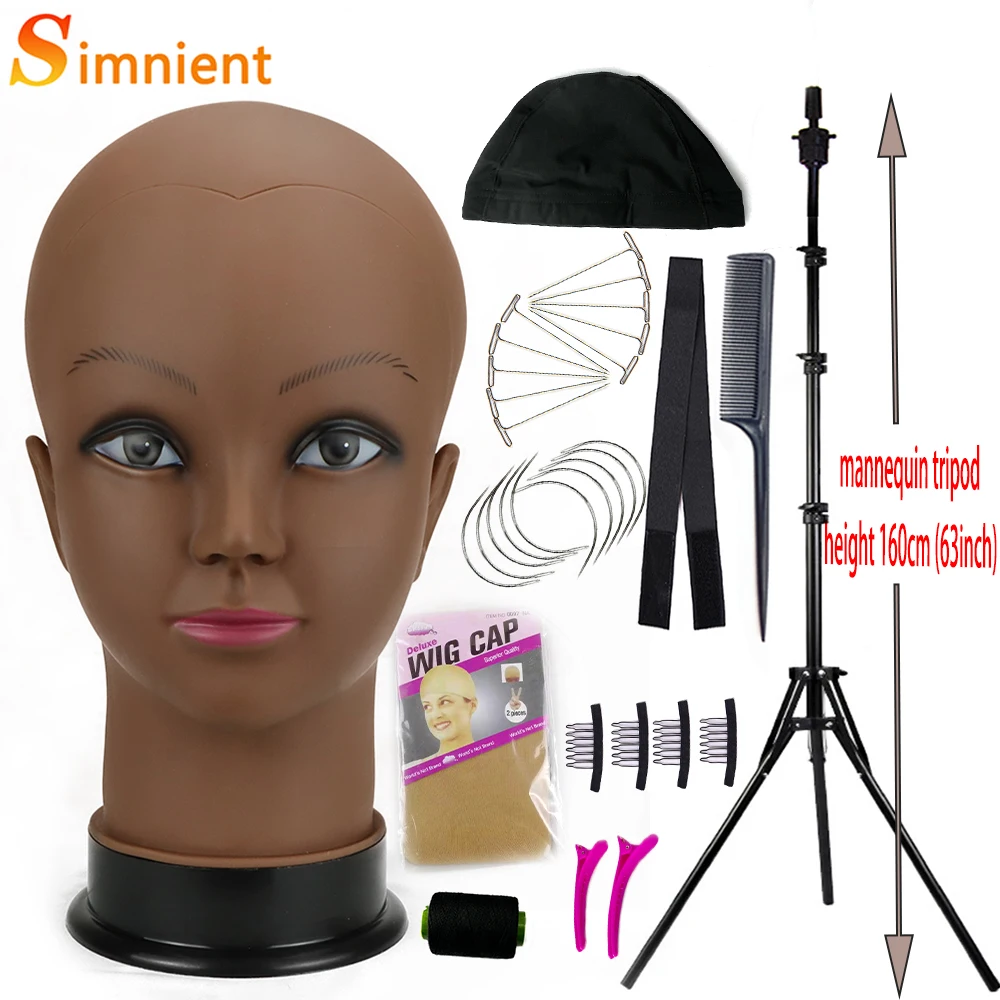 Bald Mannequin Head For Wigs Making Hats Display Cosmetology Manikin