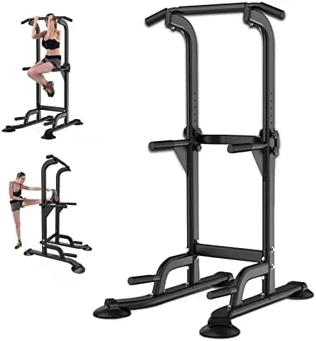

Adjustable Height Pull Up & Dip Station Multi- Strength Training Fitness Workout Station for Home Gym Workout equipment Kettlebe