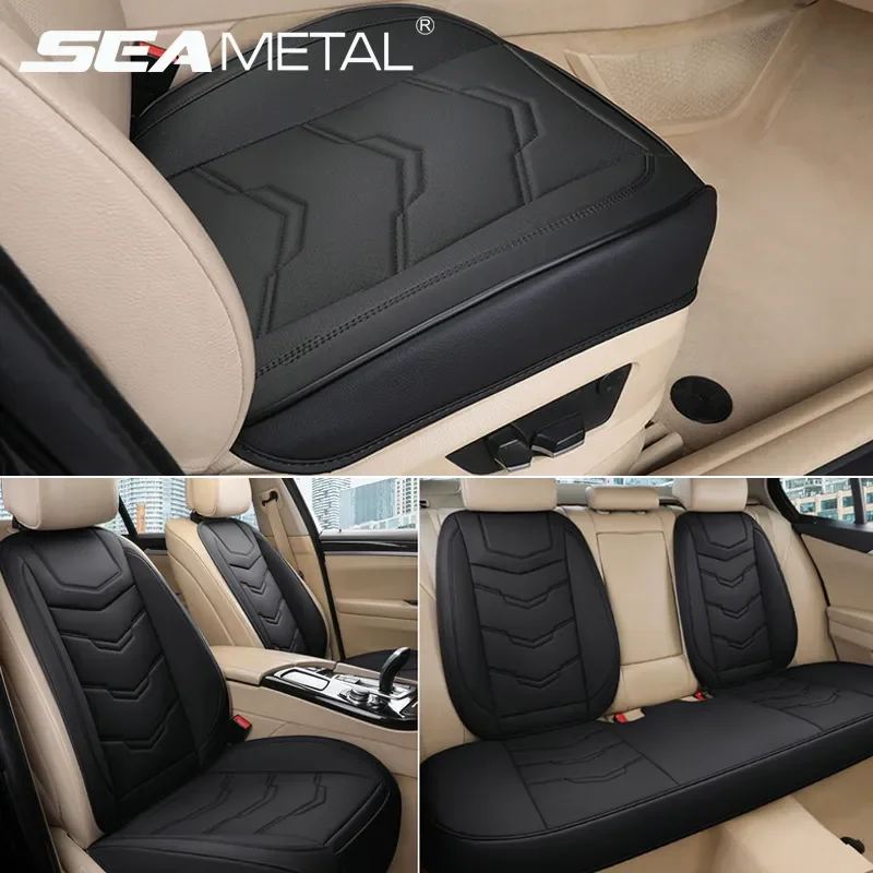 

NEW2023 PU Leather Seat Cover Protector Universal Car Seats Cushion Four Seasons Auto Chairs Pads Front/Rear Seat Cover Interior