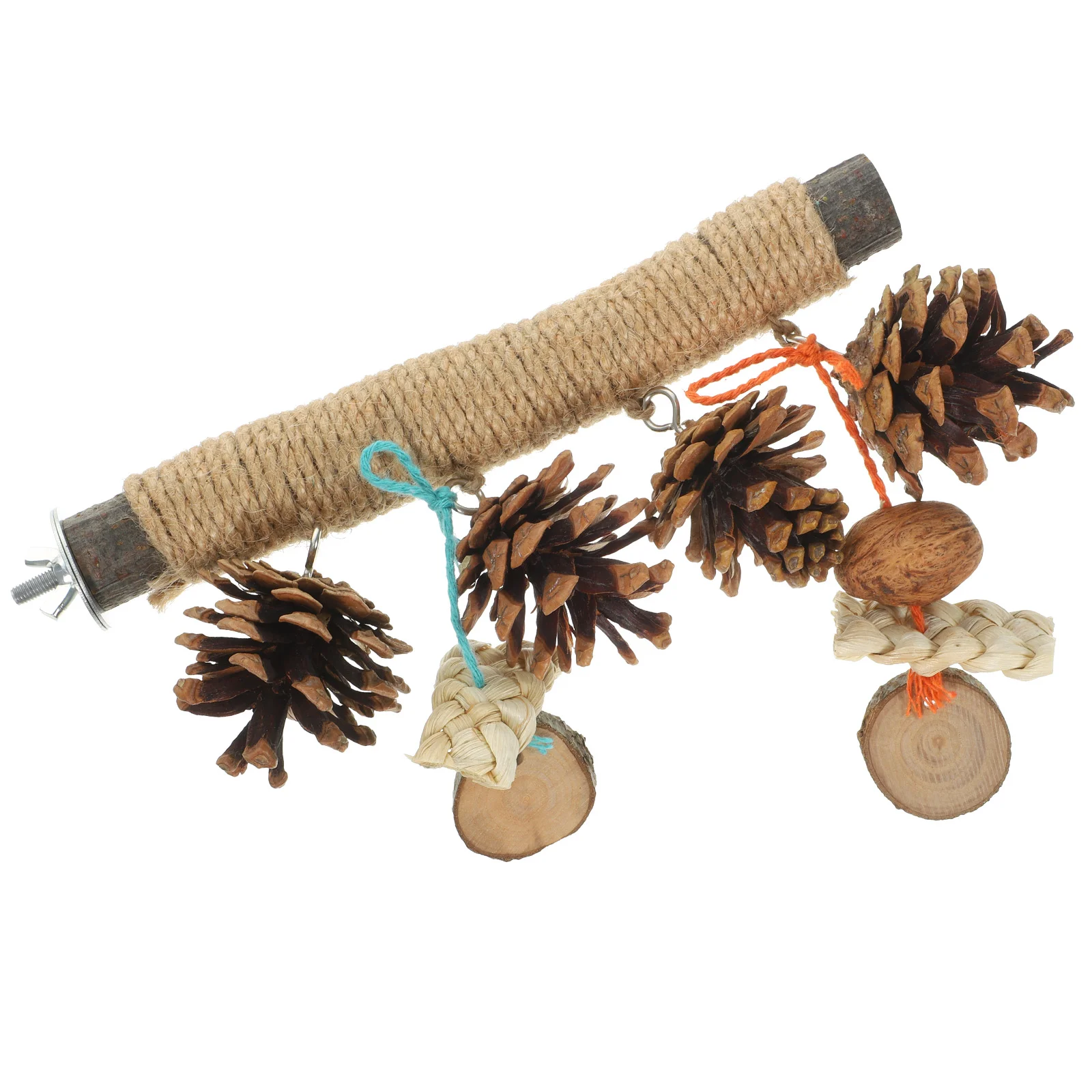 

Takraw Bird Plaything Biting Toy Perch Parakeet Balance Train Stand Wooden