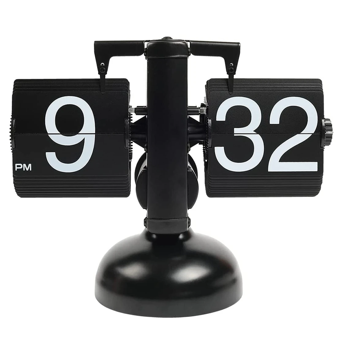

Flip Desk Clock - Mechanical Retro Style -Digital Display Battery Powered - Home Office School Decoration, Black