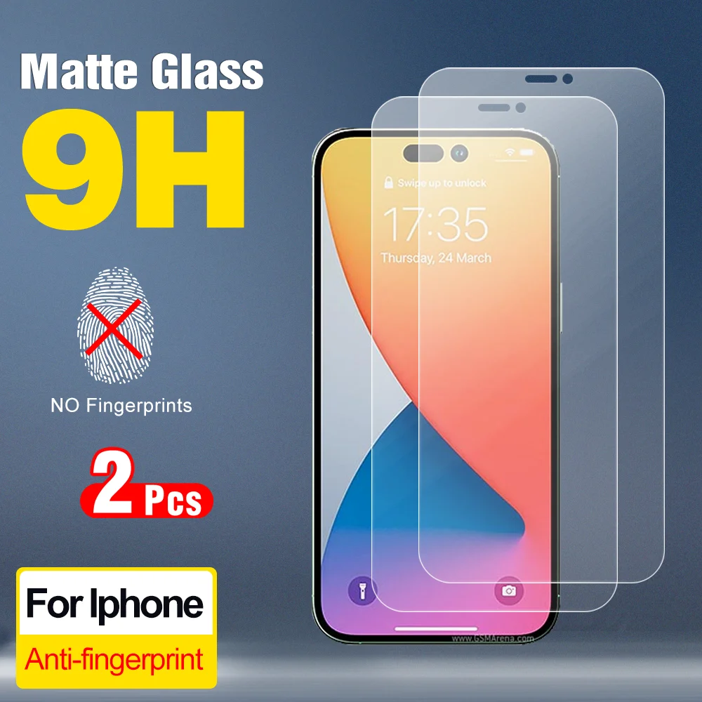 

2pcs Frosted Matte Tempered Glass For Apple iPhone 14 Pro Max 5g Screen Protector For iPhone14 Plus 14plus 14pro 14promax Glass