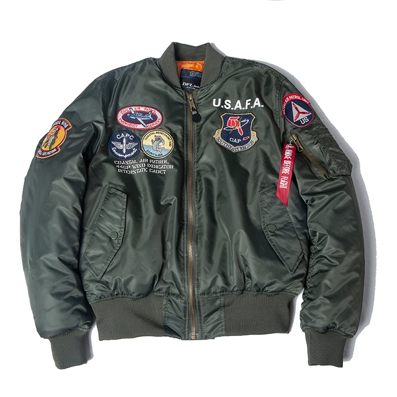 

2020 A/W USAFA vintage pilot bomber flight jacket us air force top gun men clothes brands winter army USN MA1 USMC embroidery