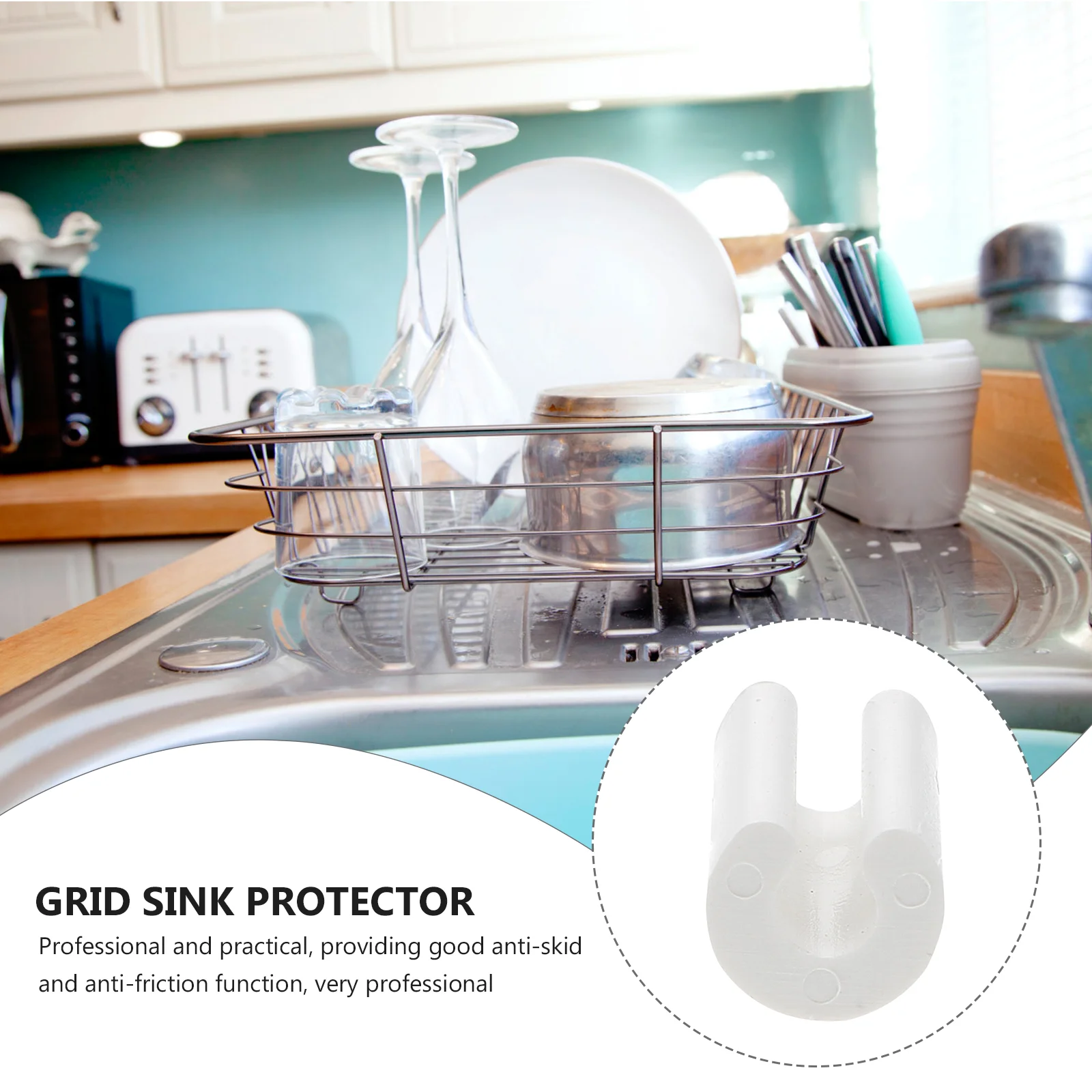 Стеллаж для раковины проволочная сетка защита кухни резиновые Сменные зажимы