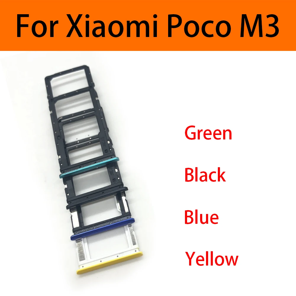 

10 шт. для Xiaomi Poco M3 Micro Nano SIM-карты лоток Слот держатель адаптер гнездо запасные части