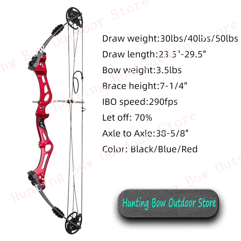 

Outdoor Sports Archery Composite Bow Composite Pulley Bow 30lbs-50lbs Speed: 290fps Labor Saving: 70% Hunting Bow Set