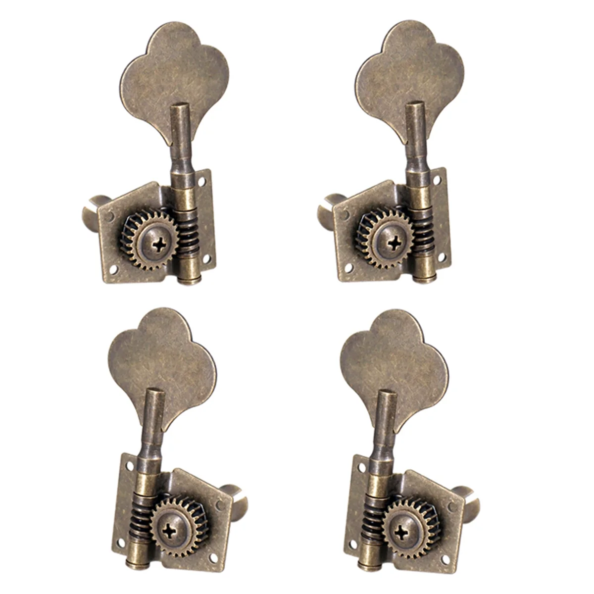 

Guitar Vintage Open Bass Guitar Tuning Key Pegs Machine Heads Tuners 2L2R for 4 Strings Bass Bronze