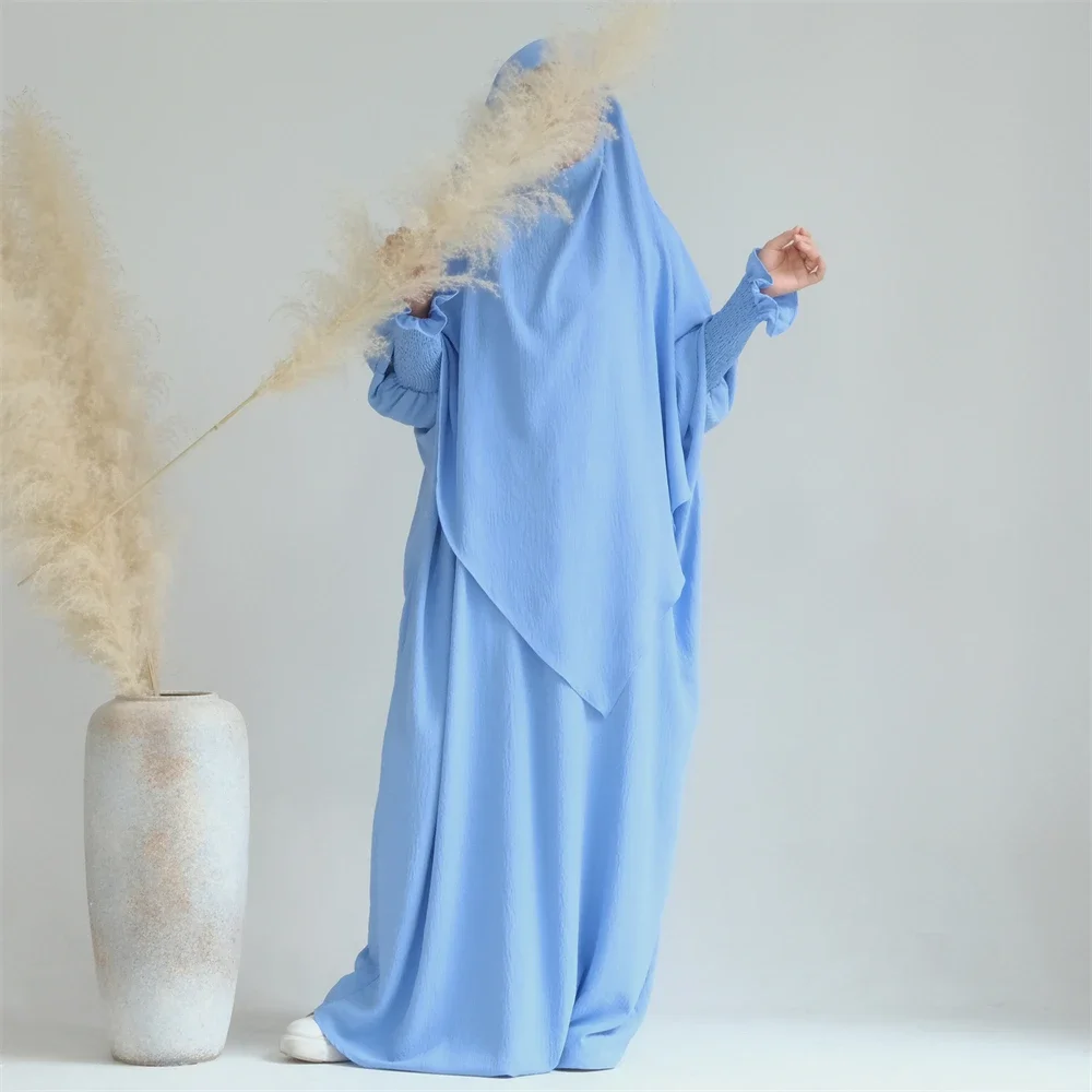 Комплект из 2 предметов с капюшоном женское мусульманское платье-хиджаб