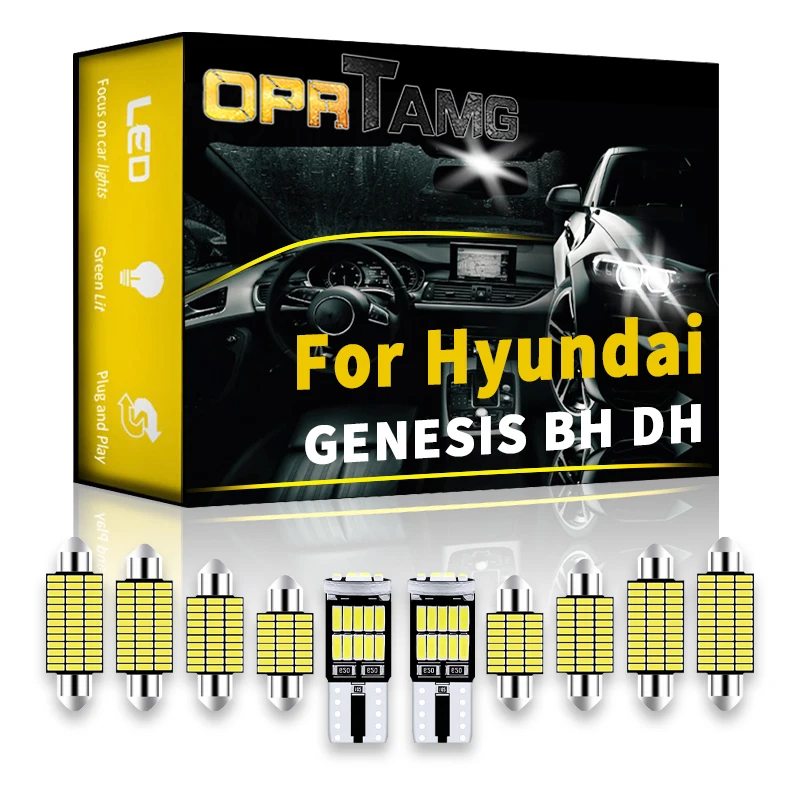 

OPRTAMG T10 W5W C5W LED For Hyundai GENESIS BH DH 2008 2009 2010 2011-2022 Car Turn Side Bulbs Car Interior Reading Dome Lamp