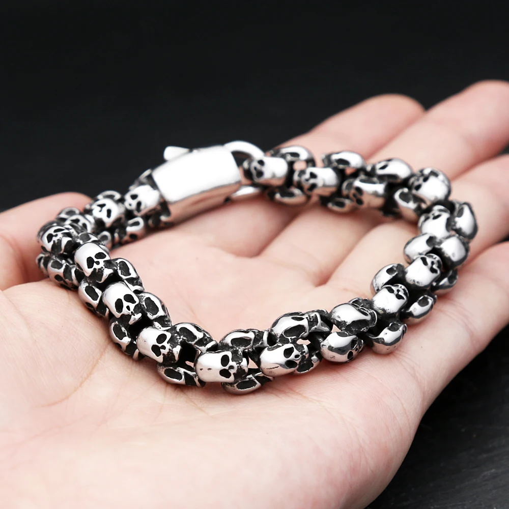 Винтажный готический браслет TOGA PULLA из нержавеющей стали