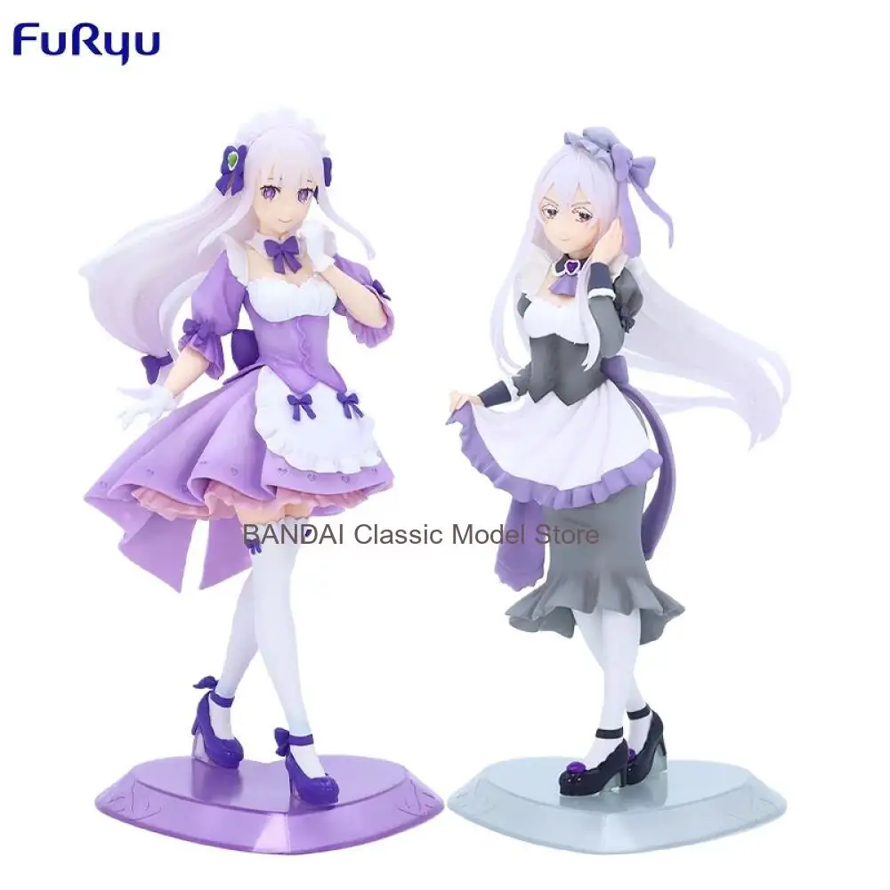 Фото Оригинальная фигурка FuRyu Re:Zero — Жизнь в другом мире с нуля, Эмилия Эхидна, аниме-фигурка милой девушки, коллекционные украшения, подарки №1