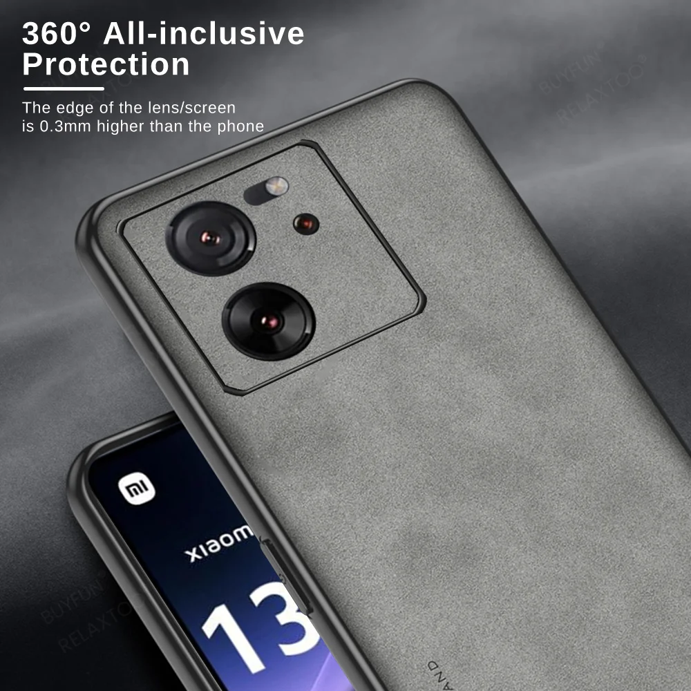 Защитный чехол для камеры из овечьей кожи Xiao mi 13 T Pro Mi 13TPro Xao Xiaomi13T Mi13T 5G 2023 мягкий