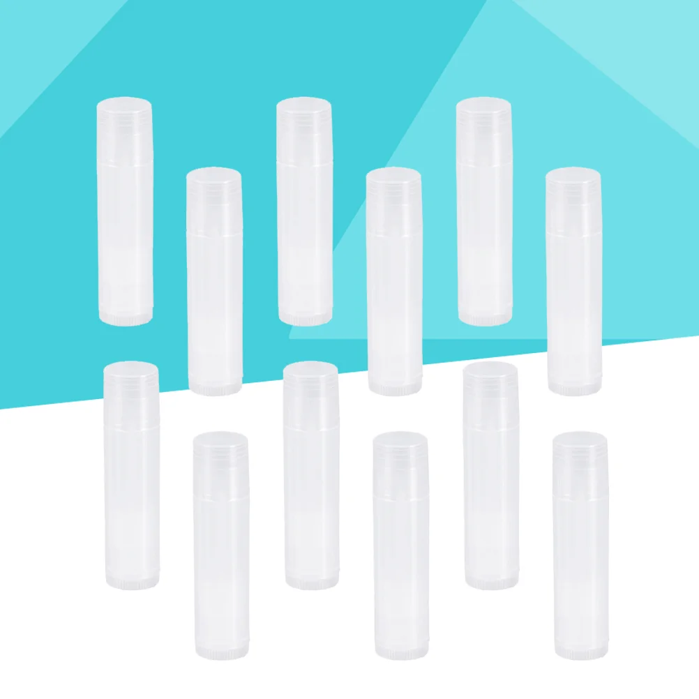 

100pcs Lip Balm Tube DIY Empty Container with Caps Lipstick Storage Tube