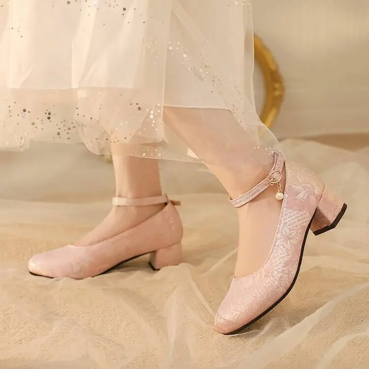 Туфли женские с круглым носком повседневные кроссовки летняя классическая ткань