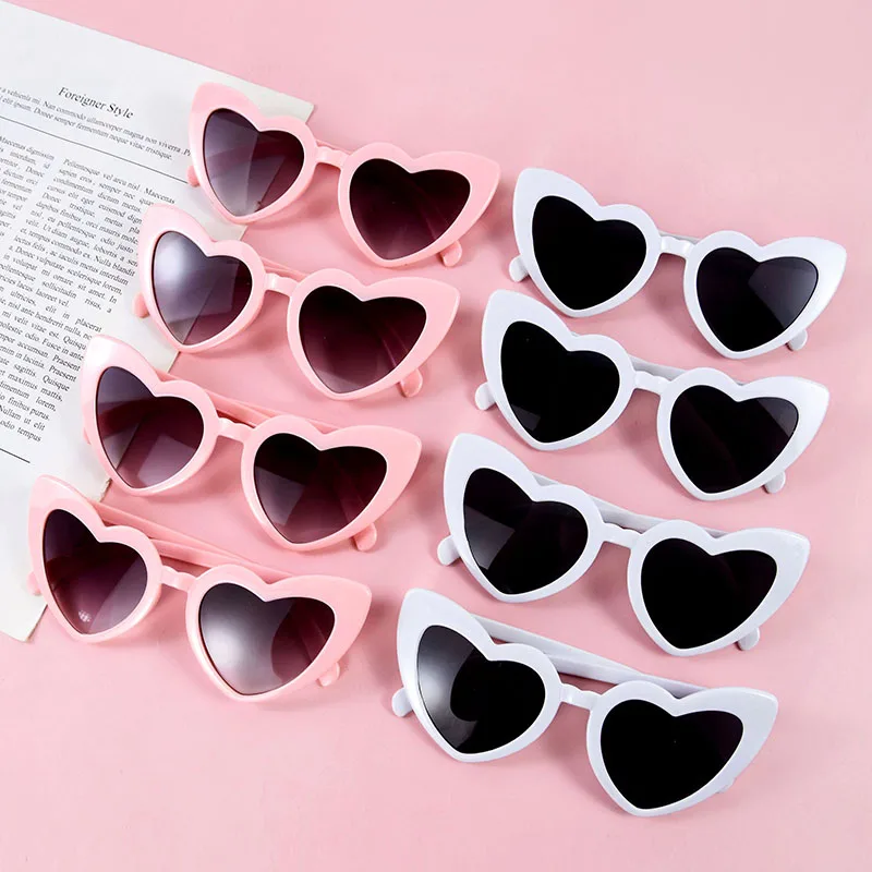 

Bachelorette Party Sunglasses Wedding Bridal Shower Decor Supplies Team Bride To Be Bridesmaid Gift Fashion Heart Shaped Glasses