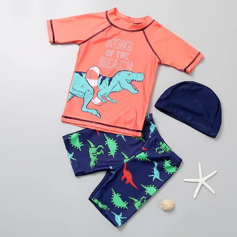 2022 детский раздельный купальник с коротким рукавом Быстросохнущий