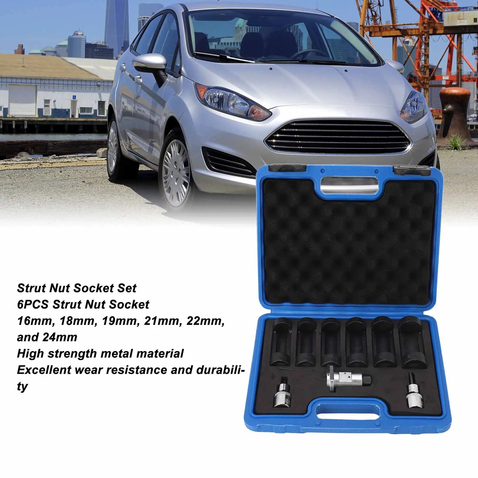 Набор гнезд для гайки стойки с 12 точками привода легкое снятие 16 мм 18 19 21 22 24