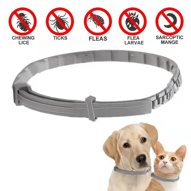 

38cm 70cm Flea&Tick Collar for Dog, Pet Dogs Cat Prevention Mosquitoes Deworming Anti-Flea Tick Collar