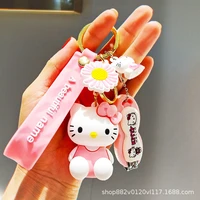 hello kitty keychain pendant doll creative cartoon couple bag ornaments car hello kitty key chain