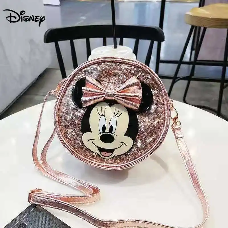 

2022 Disney Children Trend Shoulder Bags Girls Crossbody Bags Cartoon Mickey PU Leather Fashion Handbag Tote Bag Kids Clutch Bag