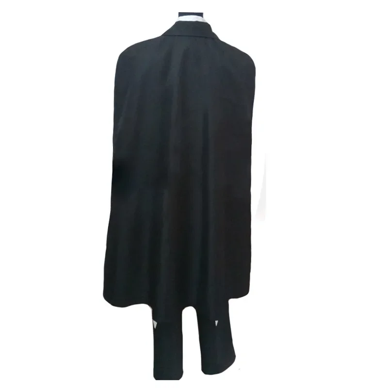 Аниме Bungo Stray Edgar Allan Poe Косплей Костюм Парик Жилет Ветровка Комплект Хэллоуин