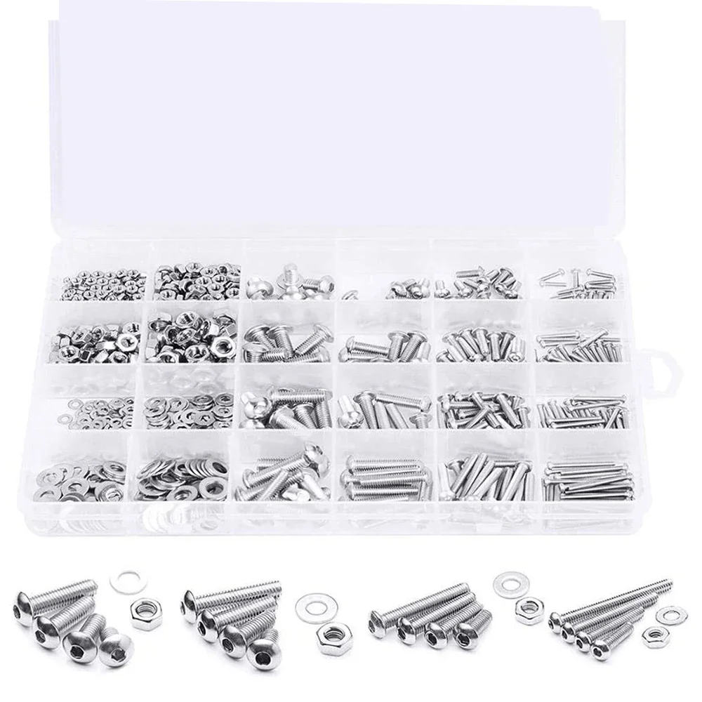 880 шт. винты и гайки M2 M3 M4 M5 из нержавеющей стали
