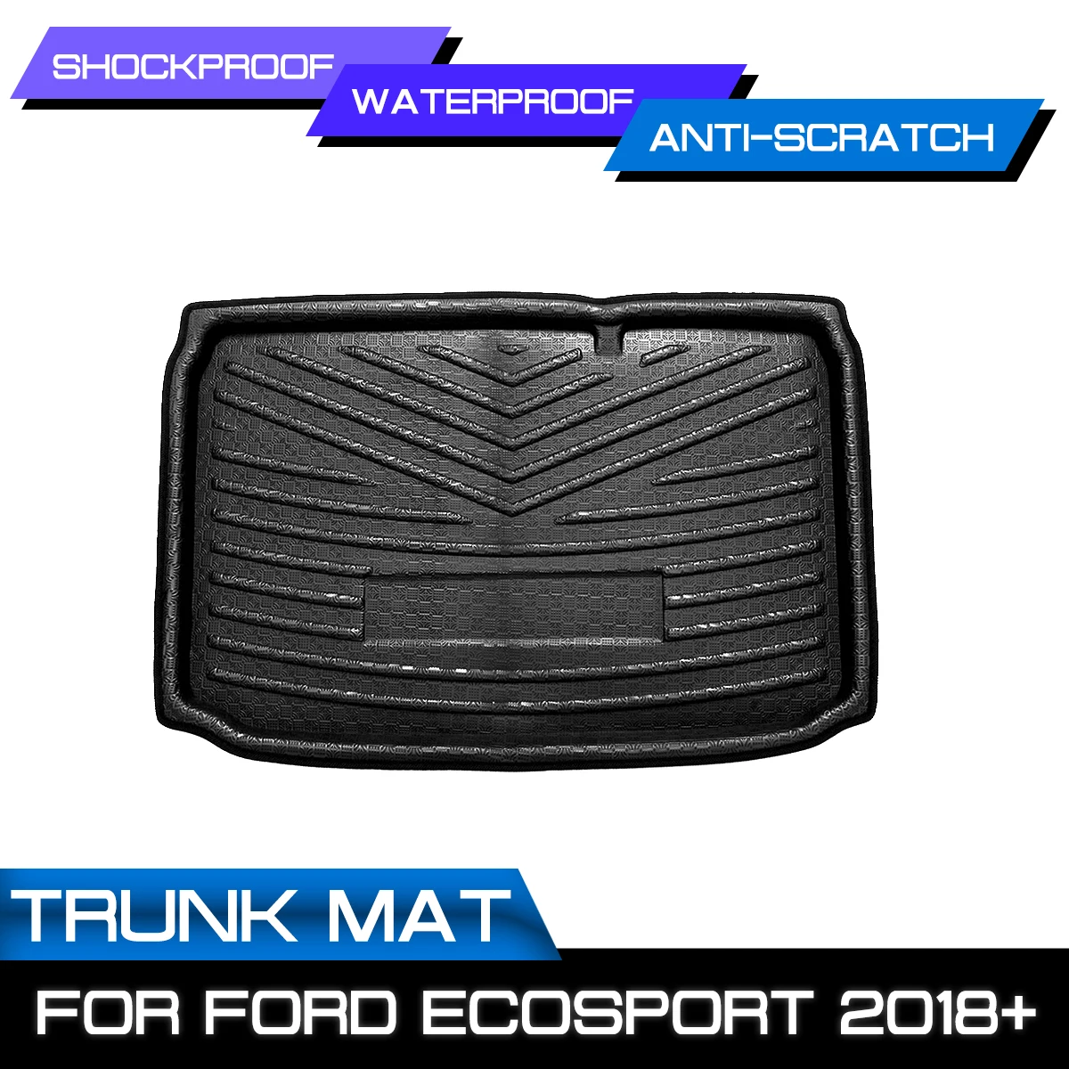 

For Ford EcoSport 2018+ Rear Cargo Mat Sheet Carpet Tray Floor Mat Shockproof Rear Trunk Cargo Boot Liner Auto Accessories