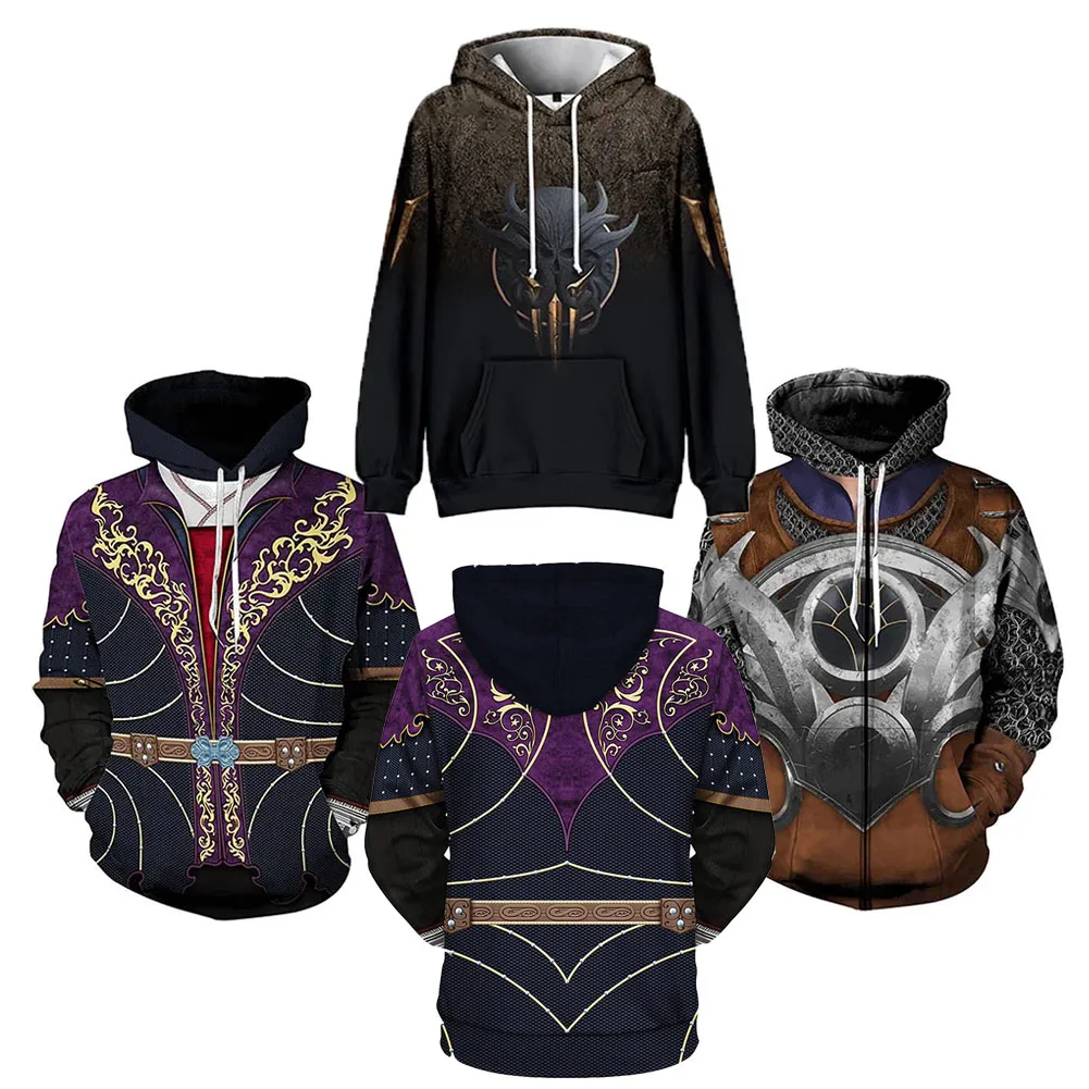 Толстовка для косплея Game Baldur Cos Gate Astarion Shadowheart костюм с 3D принтом толстовка