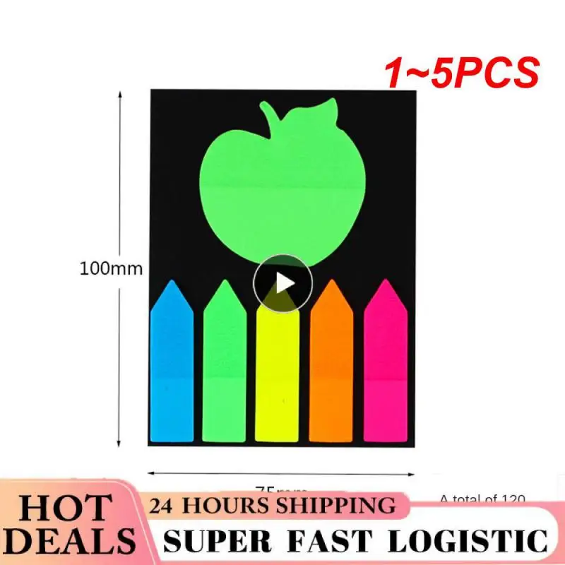 

1~5PCS Stickable Smooth Writing Arrow Marker Stick Firmly Bar Thickened Paper Pet Notes Stationery Stickers