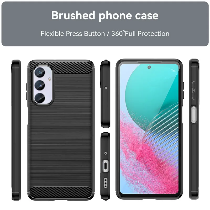 For Samsung Galaxy M54 5G Case Samsung M54 Cover 6.7 inch Carbon Fiber Shockproof Silicone Bumper For Galaxy M54 5G Fundas